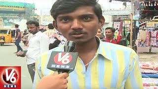 Footpath Vendors In Concern With Less Sales  Due To Heavy Rains | Hyderabad | V6 News