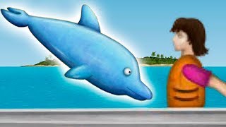 Катаемся на Лодке в Tasty Blue - Новые приключения ДЕЛЬФИНА Мультик игра про РЫБКУ ОБЖОРУ