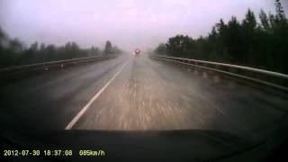 Blackvue DR 400-HD. Пример съемки в дождь.