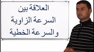 العلاقة بين السرعة الزاوية والسرعة الخطية