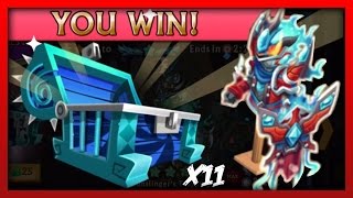 Knights and Dragons - Leveling "Coldflame Aegis!" +11 Deepsea Chests Opening!