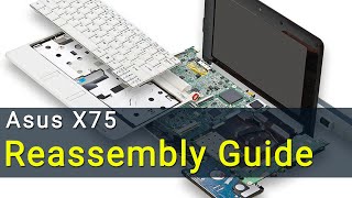 Asus X75V (X75 Series) PART 2: assembling, сборка ноутбука
