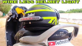 How To Install Helmet Wire Less Led Light  || Techno khan