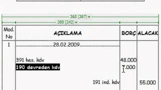 KDV tahakkuku kayıtları örnekler, ay sonu kdv tahakkuk muhasebe kaydı, 191 ve 391