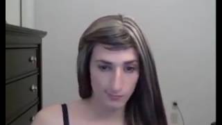 Crossdresser Sissy Boy Teasing Blonde CD