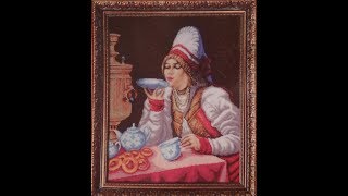 Как я вышиваю бисером на станке."За чаем" от Золотых ручек.