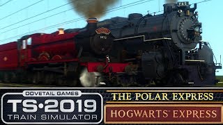 Train Simulator 2019 - Polar Express V.S. Hogwarts Express (Race!)