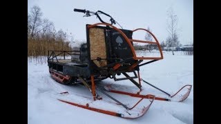 Самодельный снегоход с двигателем Лифан 15лс