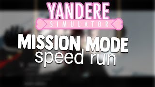 Yandere simulator mission mode speed run #3 difficulty 10+