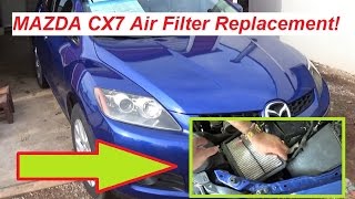 Mazda CX7 Air Filter Removal and Replacement. Mazda CX-7 CX 7 Air Filter
