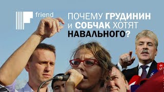 Почему Грудинин и Собчак хотят Навального?
