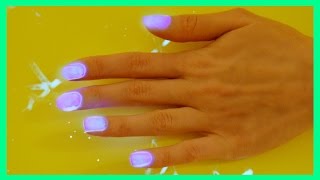 DIY: СВЕТЯЩИЙСЯ ЛАК ДЛЯ МАНИКЮРА//Glow in the Dark Nail Art Tutorial