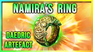 Skyrim Remastered: RING of NAMIRA Location The Taste of Death - All Daedric artifacts Walkthrough)