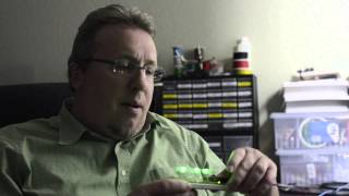 LED Fireflies in a Bottle, a DIY art project.