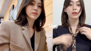 [직장인VLOG] 중단발하고 스카프모음.zip (에르메스 트윌리/디올 미챠/루이비통 방도/프라다 더블매치)