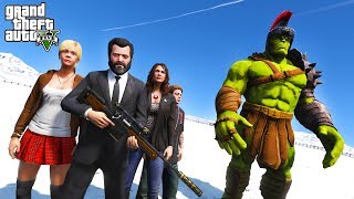 GTA 5 Mods - MICHAEL'S FAMILY VS THE HULK - GTA 5 MOD GAMEPLAY