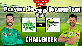 Melbourne Star vs Sydney Thunder, BBL 2019-20 Challenger, Match Preview, Playing Xi and Dream11 Team