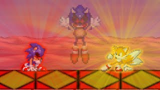 Tails survived and Knuckles with Eggman died!! Sonic.exe The Spirits Of Hell - Solo Survival