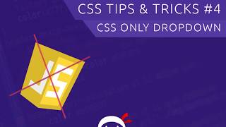 CSS Tips & Tricks #4 - CSS Only Dropdown Menu