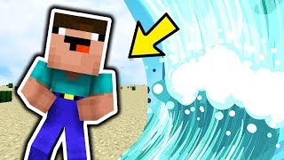 НУБ ПРОТИВ ЦУНАМИ ИЗ ВОДЫ В МАЙНКРАФТ ! КАК ВЫЖИТЬ НУБУ MINECRAFT ТРОЛЛИНГ ЛОВУШКА ЗАЩИТА МУЛЬТИК