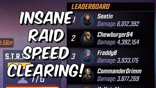 Insane Venom Raid Speed Clearing! - Guardians Cosmic Path- Marvel Strike Force