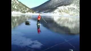 Озеро Байкал на коньках lake Baikal ice skating