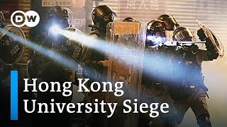 Hong Kong: About 100 protesters still hold out in university siege | DW News