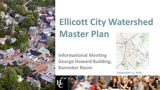 Ellicott City Master Plan Meeting  September 12, 2018