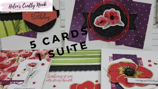 5 Cards 1 Suite | Peaceful Poppies | Painted Poppies Stampin' Up!