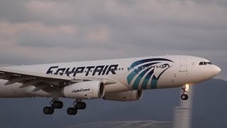 EgyptAir Airbus A330-200 Landing at KIX 24L