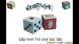 Cách gấp, xếp hột xúc xắc bằng giấy origami - Video hướng dẫn xếp hình - How to make a dice