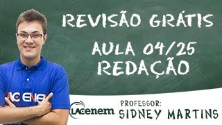 Revisão GRÁTIS Enem 04/25 - Redação - Sidney Martins