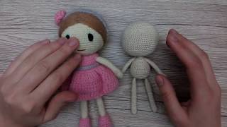 Как связать куклу крючком для начинающих Лалалупси, часть 1
