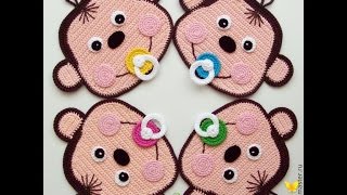 Вязаные обезьянки. Сrochet and knitted monkey.