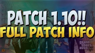 GTA 5 ONLINE UPDATE 1.10 PATCH (INFO) - GTA V MONEY GLITCH (PATCHED) GTA V MULTIPLAYER (PATCH NOTES)