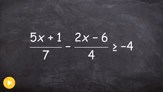 Solving a linear inequality with fractions