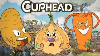 Cuphead First Boss Vegetables (Full Boss Fight)
