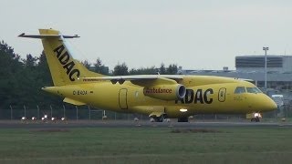 ADAC Ambulance Dornier Do-328 Jet takeoff at Münster/Osnabrück Airport [HD]