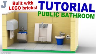How to Build a LEGO Public Bathroom TUTORIAL