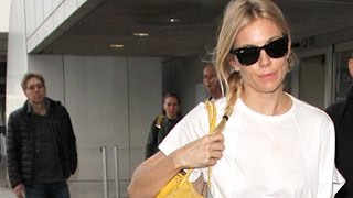 English Actress Sienna Miller Looking Lovely At LAX