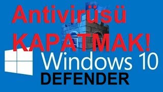 Windows Defender Kapatma 2019 (Çözüldü) Eğitim Videosu