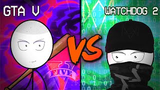 GTA 5 Gamer vs WATCH DOGS 2 Gamer | Gamer's Battle