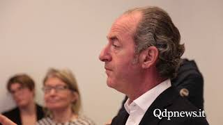 Conegliano, 3 maggio 2019, il governatore Regione Veneto Luca Zaia sull'autonomia