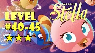 Angry Birds Stella - Level 40,41,42,43,44,45 - Walkthrough 3 Stars Gameplay - Android iOS