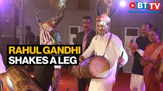Rahul Gandhi grooves to tribal beats at event in Raipur