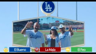 'El Bueno, La Mala y El Feo' lanzaron la primera bola en juego de los Dodgers