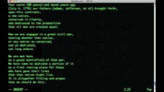The vi Editor - Lesson 3 - Inserting Text
