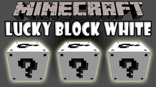 LUCKY BLOCK WHITE - La suerte ahora es color Blanco! - Minecraft mod 1.7.10 Review ESPAÑOL