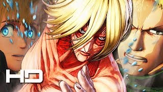 ATTACK ON TITAN 2 (PS4) Armin, Jean and Reiner VS The Female Titan - Walkthrough Gameplay Cutscene