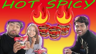 DOUBLE SPICY RAMEN CHALLENGE WITH BEST FRIEND (NISHA CHHETRI)